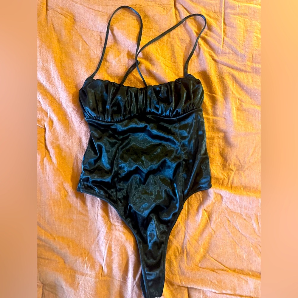 Black Satin UO Bodysuit